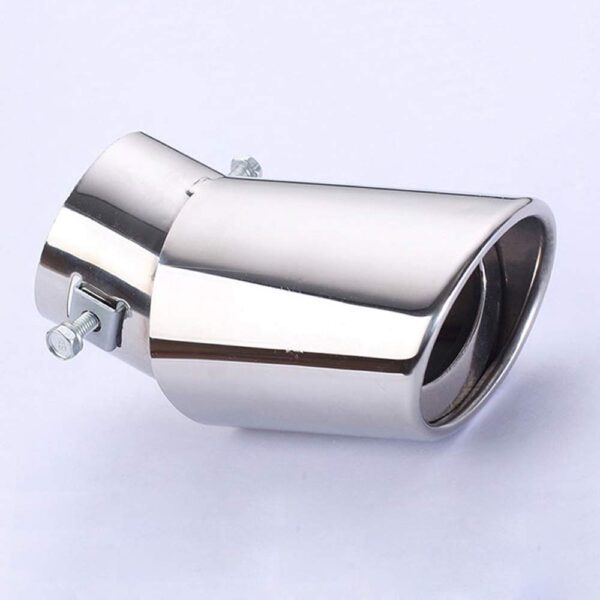 Automaze Car Exhaust Tail Muffler Tip Show Pipe 60mm, Curved Oval, Stainless Steel - Image 4