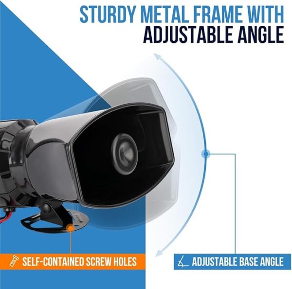 AutoBizarre 7 Tone Siren Horn Hooter with Mic For All Cars, Trucks, Mini Trucks, Vans, Bikes - Loud Siren With 7 Different Great Sounds - Image 2